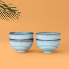 Bộ Bát Cơm Men Biển Xanh Kim Sa