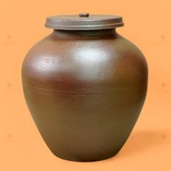 Chum Sành Ngâm Rượu Nắp Lớn Không Tráng Men
